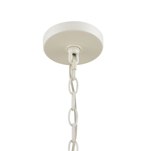 Luna Matte White and Antique Gold 12-Inch One-Light Chandelier, image 4