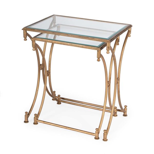 Beverly Antique Gold Nesting Tables, image 3