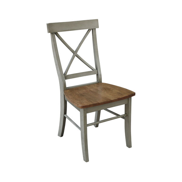 Hickory and Stone X-Back Chair with Solid Wood Seat, image 6