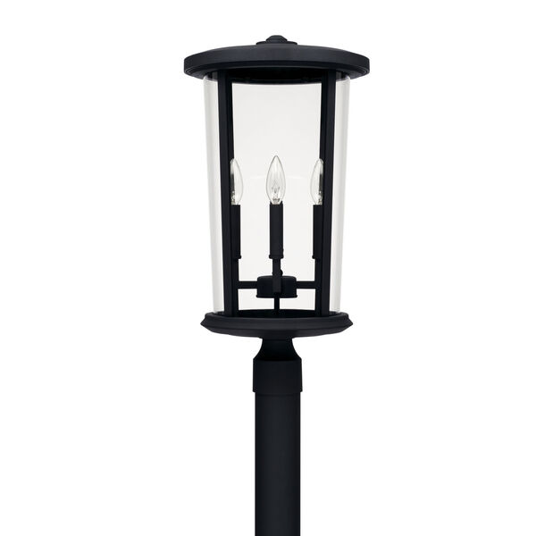 Howell Black Four-Light Outdoor Post Lantern, image 1