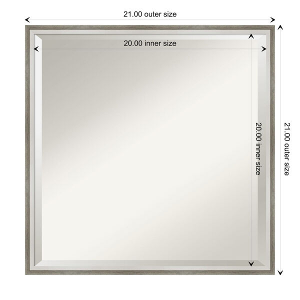 Lucie White and Silver 21W X 21H-Inch Decorative Wall Mirror, image 6
