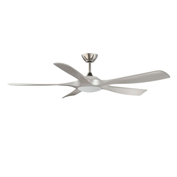 Mistral Satin Nickel 56-Inch LED Ceiling Fan, image 1