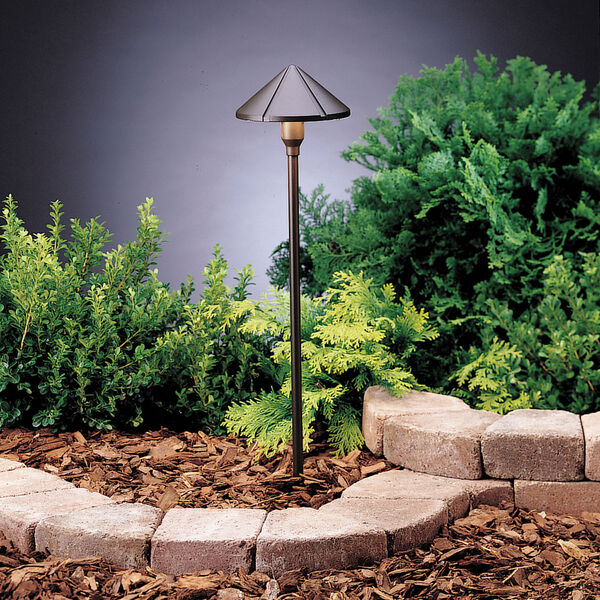 Six Groove Textured Architectural Bronze 23-Inch One-Light Landscape Path Light, image 1