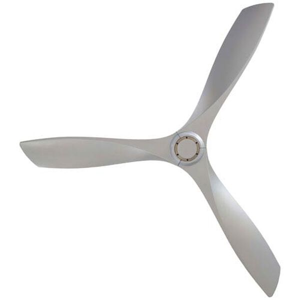 Aviation 60-Inch Ceiling Fan in Brushed Nickel with Three Silver Blades, image 3