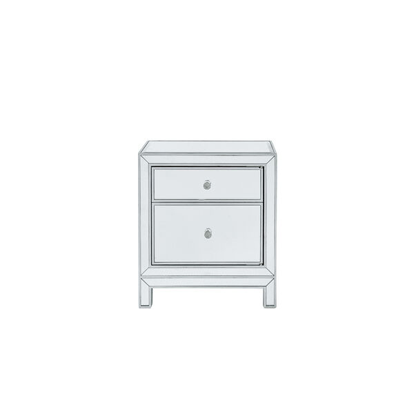 Reflexion Antique Silver Paint 24-Inch Nightstand, image 1