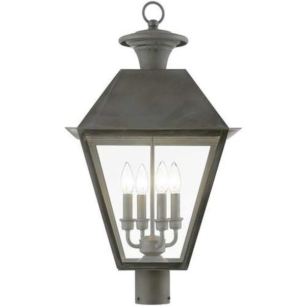 Wentworth Charcoal Four-Light Outdoor Extra Large Lantern Post, image 5
