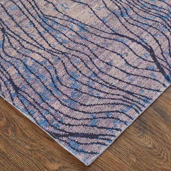 Mathis Industrial Abstract Blue Pink Tan Area Rug, image 5