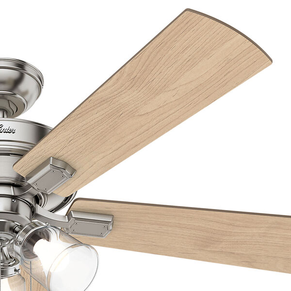 Crestfield Brushed Nickel 52-Inch Three-Light LED Adjustable Ceiling Fan, image 4