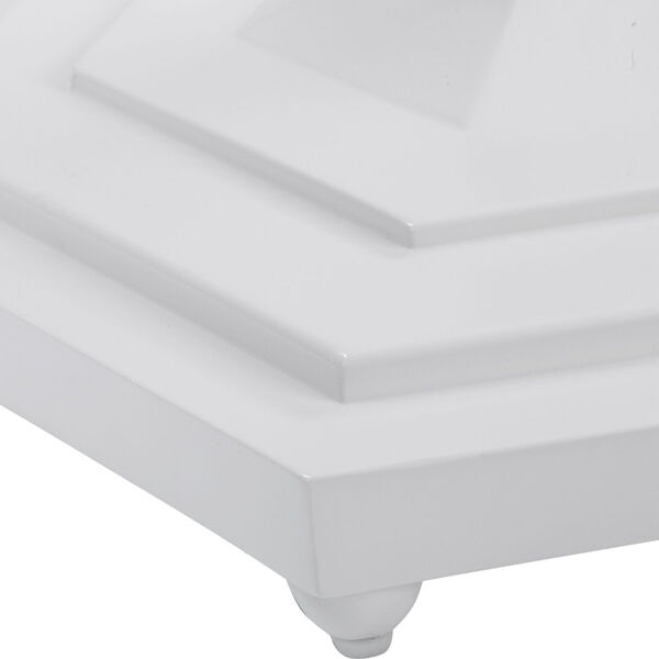 Kabarda Gloss White End Table, image 3