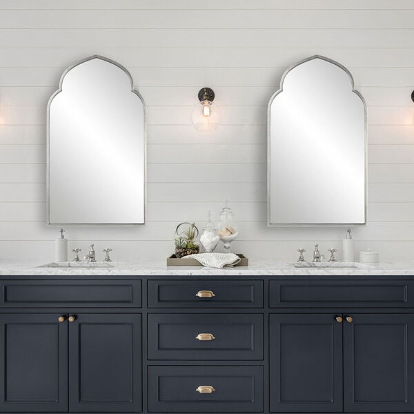 Aster Soft Silver Arch Wall Mirror, image 3