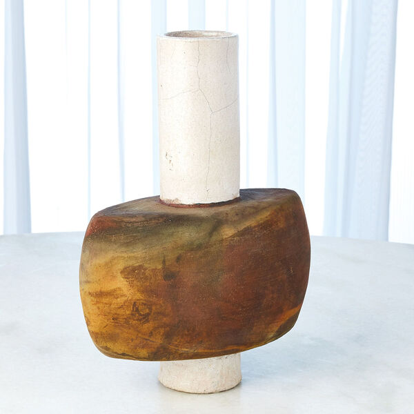 Rust Cylindrical Flared Base Vase, image 4