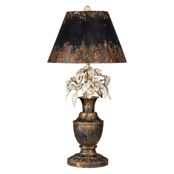 Skylar Gold and Weathered Metal 28-Inch One-Light Table Lamp, image 1