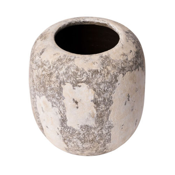 Potty Distressed Cafe au Lait Six-Inch Ceramic Vase, image 2