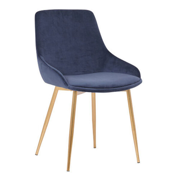 Heidi Blue with Chrome Dining Chair, image 1