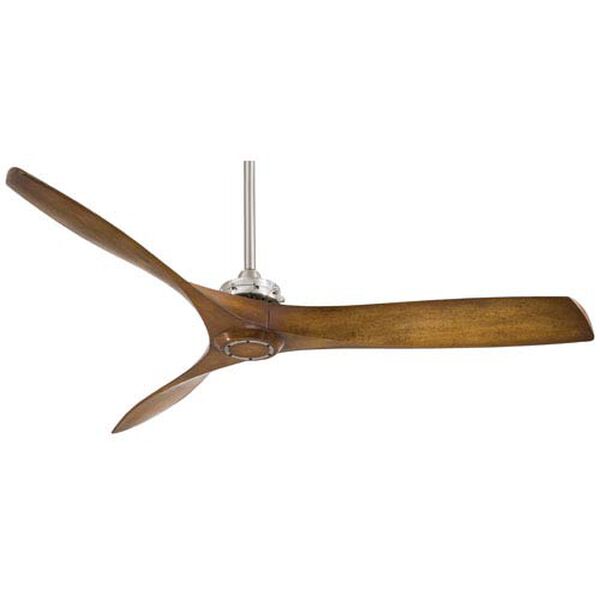Aviation 60-Inch Ceiling Fan with Three Blades in Distressed Koa Finish, image 1