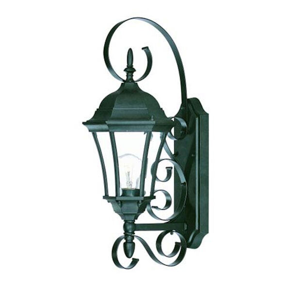 New Orleans Matte Black One-Light 22-Inch Outdoor Wall Mount, image 1
