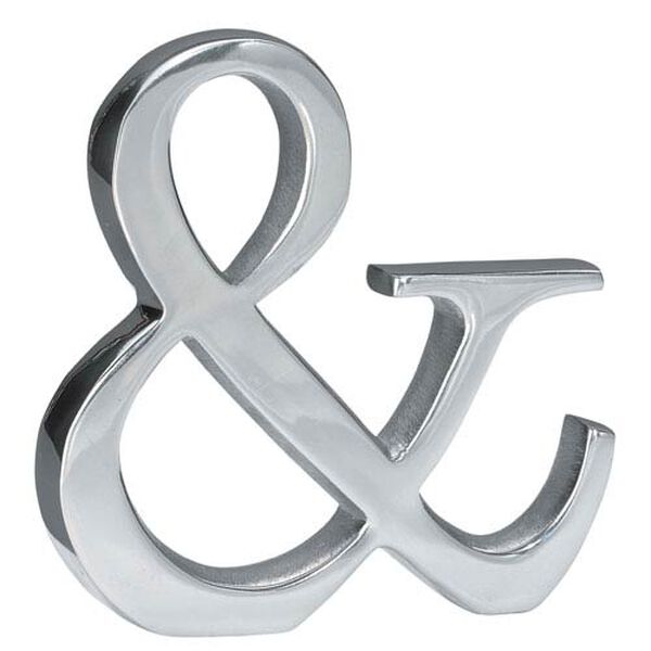 Kindwer Silver Aluminum Ampersand Symbol, image 1