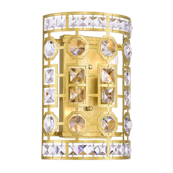 Belinda Champagne Two-Light Wall Sconce with K9 Clear Crystal, image 1