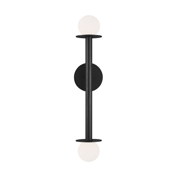 Nodes Midnight Black Two-Light Wall Sconce, image 1