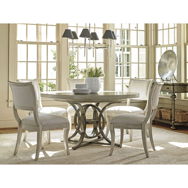 Oyster Bay White Calerton Round Dining Table, image 3