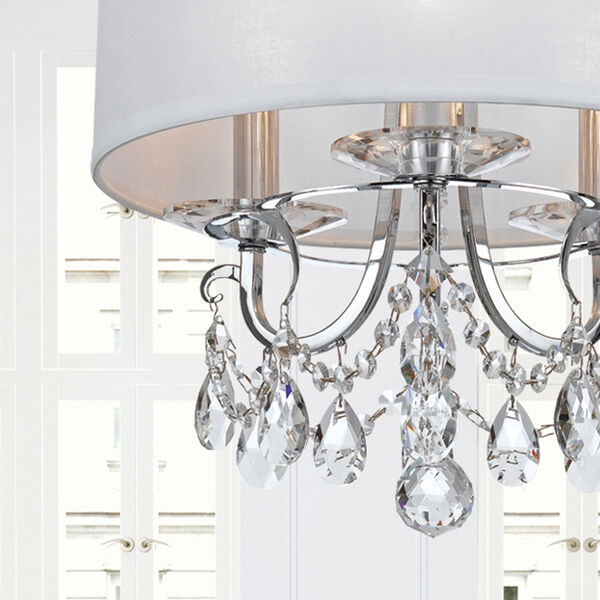 Othello Polished Chrome Three Light Fifteen Inch Mini-Chandelier with Clear Spectra Crystal, image 3
