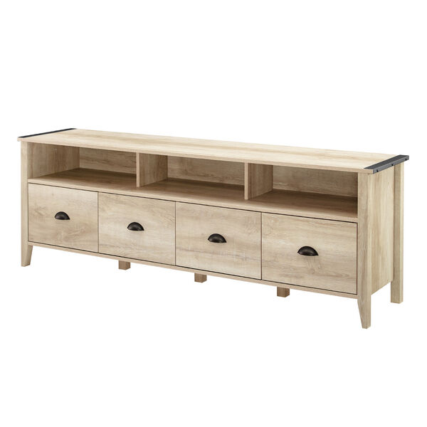 Clair White Oak TV Stand with Four Drawers, image 5