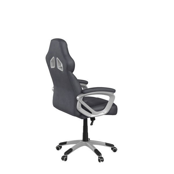 Everett Black Gaming Office Chair with Vegan Leather, image 6