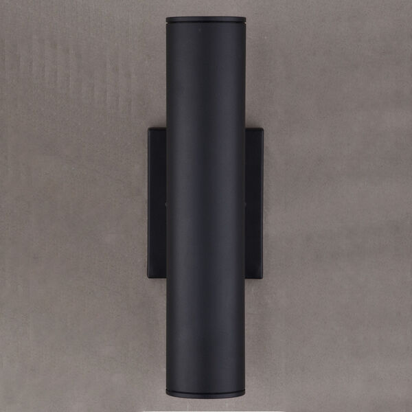 Chiasso Textured Black Two-Light LED Outdoor Wall Sconce, image 5