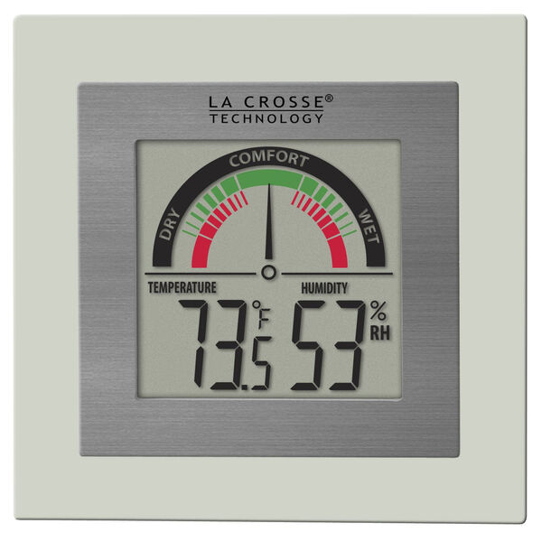 Stainless Steel Comfort Meter with Temperature and Humidity, image 2