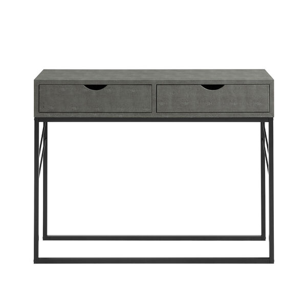 Grey and Black Console Table with Two-Drawers, image 2