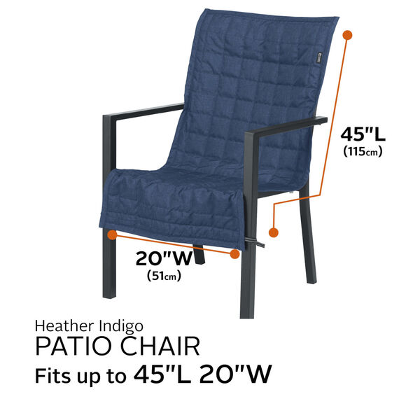 Oak Heather Indigo Patio Chair Slipcover, image 4