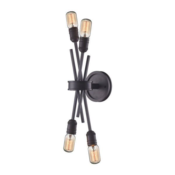 Uptown Oil Rubbed Bronze Four-Light Wall Sconce, image 1