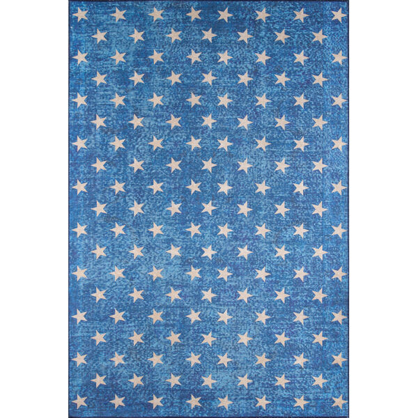District Blue Rectangular: 7 Ft. 6 In. x 9 Ft. 6 In. Rug, image 1