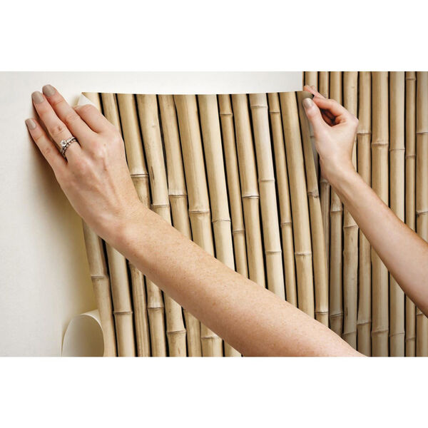 Bamboo Brown Peel And Stick Wallpaper, image 5