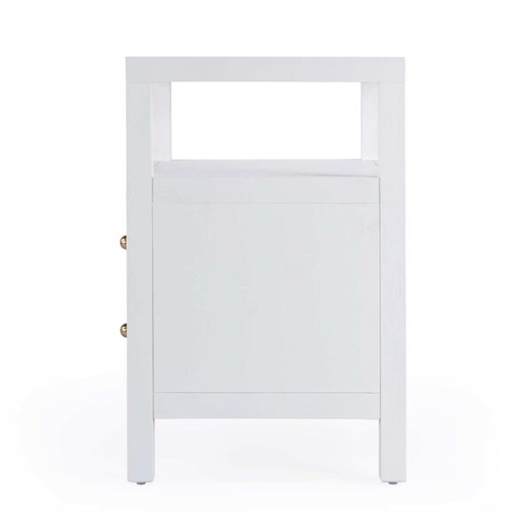 Nora White Nightstand with Two-Drawer, image 4