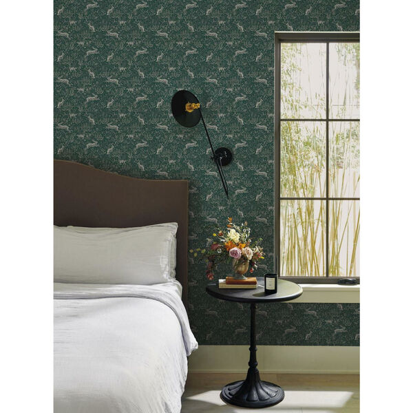 Rifle Paper Co. Emerald Fable Wallpaper, image 1