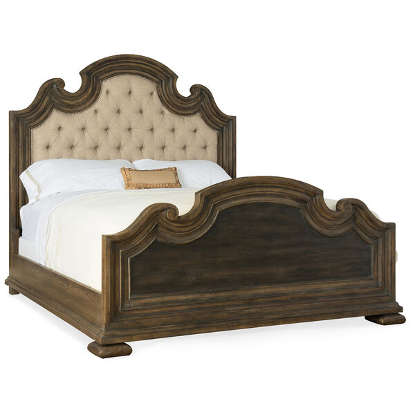 Hill Country Fair Oaks Brown King Upholstered Bed, image 1