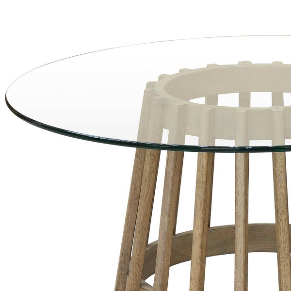 Catalina Wood Glass Round Glass Top Cocktail Table, image 4