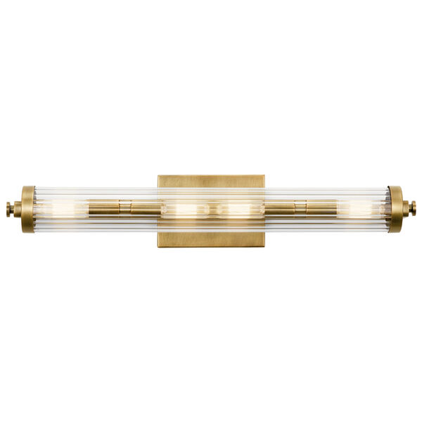 Azores Natural Brass 25-Inch Four-Light Wall Sconce, image 2