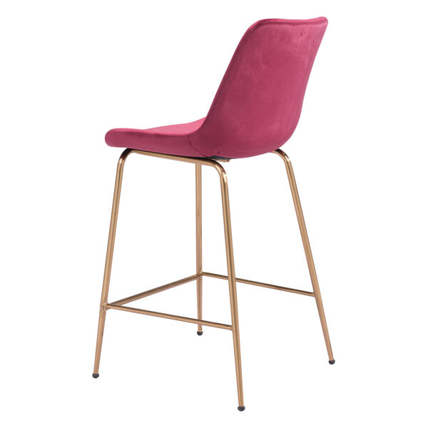 Tony Red and Gold Counter Height Bar Stool - (Open Box), image 6