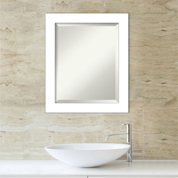 Wedge White 20W X 24H-Inch Bathroom Vanity Wall Mirror, image 5