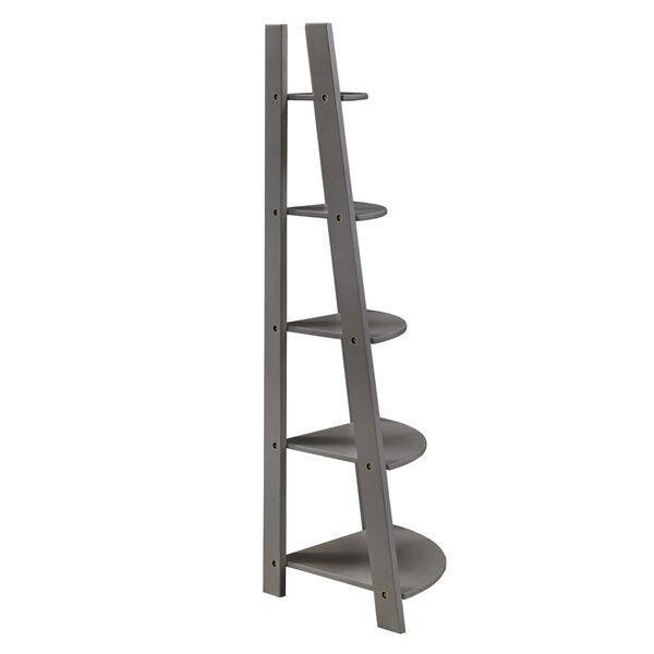 Roark Gray Corner Ladder Bookcase, image 3