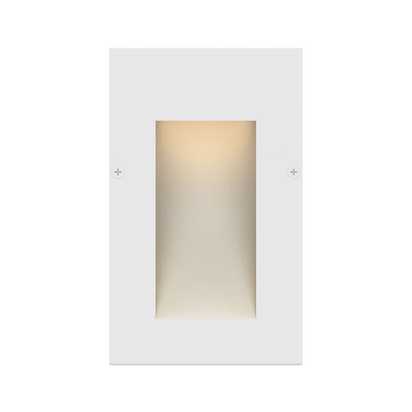 Taper Satin White 3-Inch 2700K LED Deck Light with Etched Glass, image 2
