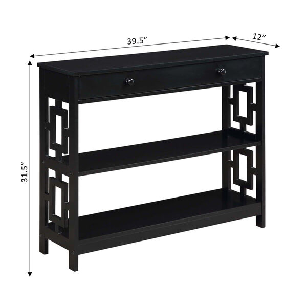 Town Square Black Accent Console Table, image 6