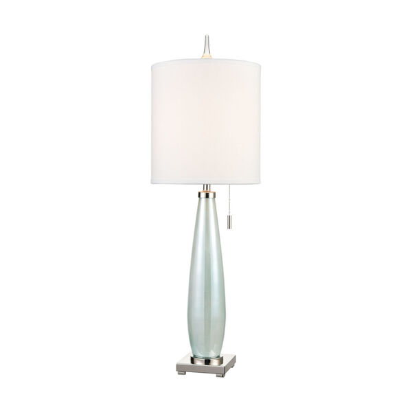 Confection Seafoam Green with Polished Nickel One-Light Table Lamp, image 1