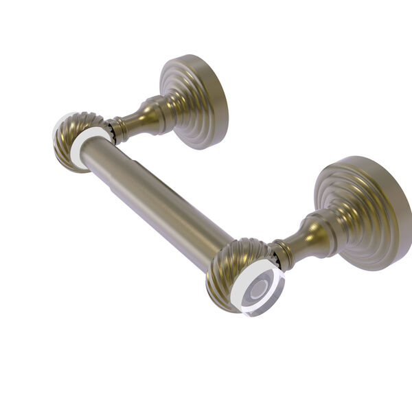 Pacific Grove Antique Brass Two-Inch Two Post Toilet Paper Holder with Twisted Accents, image 1