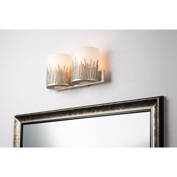 Sawgrass Silver Leaf with Antique Two-Light Bath Vanity, image 2