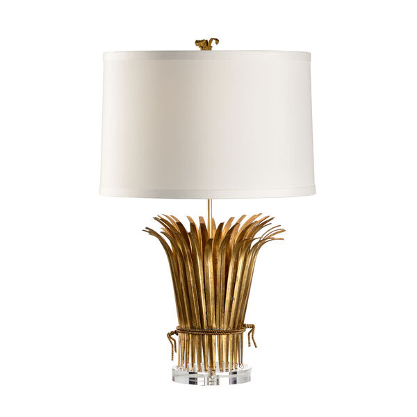 Gold One-Light Leaf Lamp Table Lamp, image 1