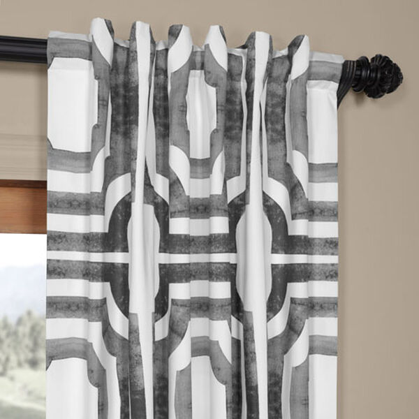 Printed Cotton Twill Curtain Single Panel, image 4