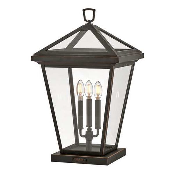 Alford Place Oil Rubbed Bronze Three-Light LED Pier Mount Lantern, image 1